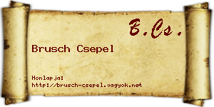 Brusch Csepel névjegykártya